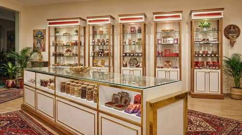 Stunning Eclectic Exhibition Space for Saffron & Nuts Stunning Eclectic Exhibition Space for Saffron & Nuts