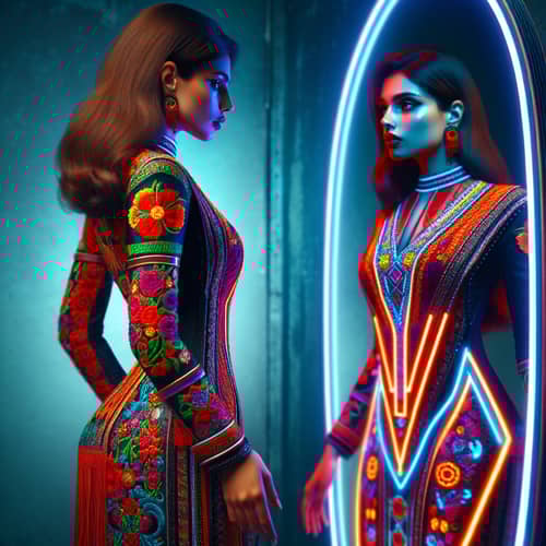 Cultural Fusion: Traditional vs Cyberpunk Fashion Showdown