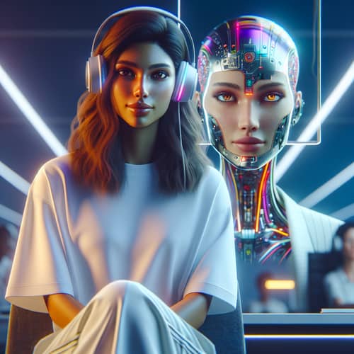 Futuristic 24-Year-Old Middle-Eastern Woman | Realism & Robotics