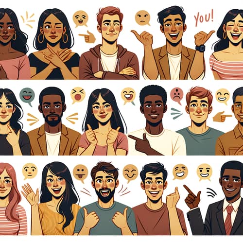Non-Verbal Communication | Illustration with Diverse Gestures