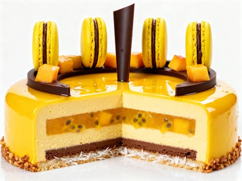 Elegant Passion Fruit Entremet Dessert