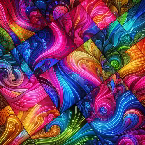 Vibrant Neon Colors: Abstract Art for Nighttime Creativity