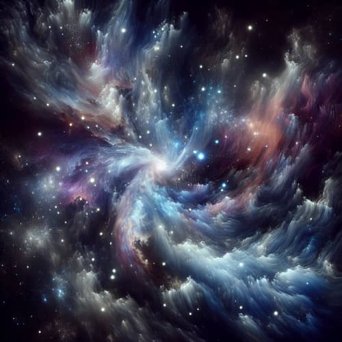 Abstract Galaxy Art: Swirling Blues & Purples - Universe