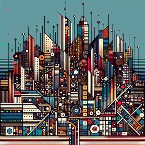 Abstract Cityscape Art | Urban Skyline & Skyscrapers