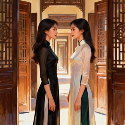 Elegant Modern Ao Dai: Vietnamese Women's Fashion Art Elegant Modern Ao Dai: Vietnamese Women's Fashion Art