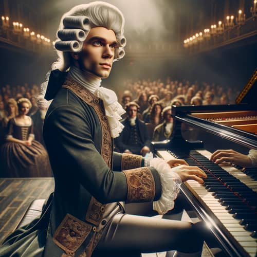 Classical Composer Reimagined: Enthralling Performance in 18th Century Ambiance