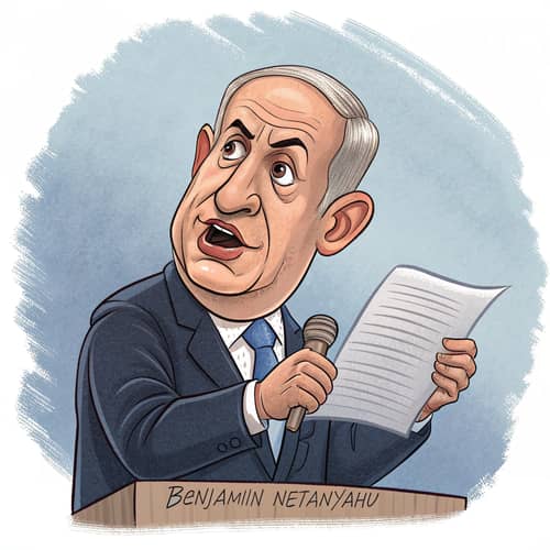 Benjamin Netanyahu Caricature Art