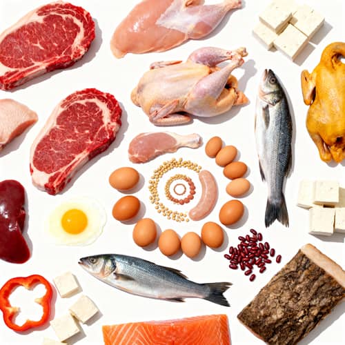 Delicious Protein-Rich Foods Art Display