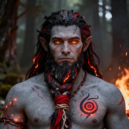 Kiefer Emberfinger: DnD Firbolg Avatar Design