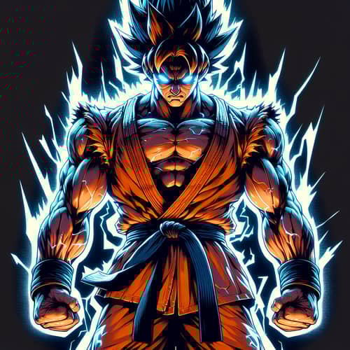 Goku Super Sayajin 3 Full Body | Muscled Character with Spiky Hair