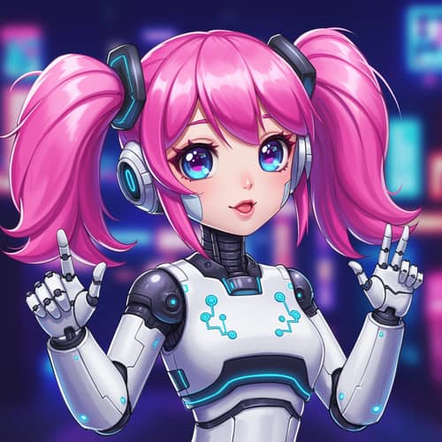 Chica Anime Robot - Futuristic Design