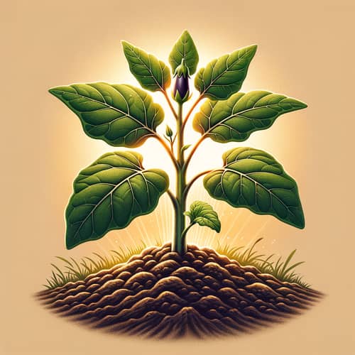 Eggplant Plant Growth Stage: Thriving in Sunny Outdoor Garden