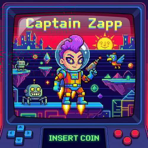 Original 1980s Inspired Video Game Character Original 1980s Inspired Video Game Character