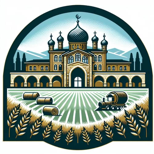 Crimean Estate Logo: Arched Hangar & Field