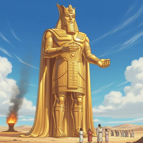 Majestic Nebuchadnezzar Statue from Daniel 3