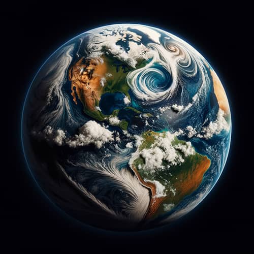 Stunning Illustration of Planet Earth from Outer Space