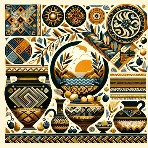 Greek Cultural Crafts & Designs: Handmade Pottery, Rugs & Embroidery