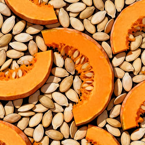 Seamless Pumpkin Seed and Flesh Texture Seamless Pumpkin Seed and Flesh Texture