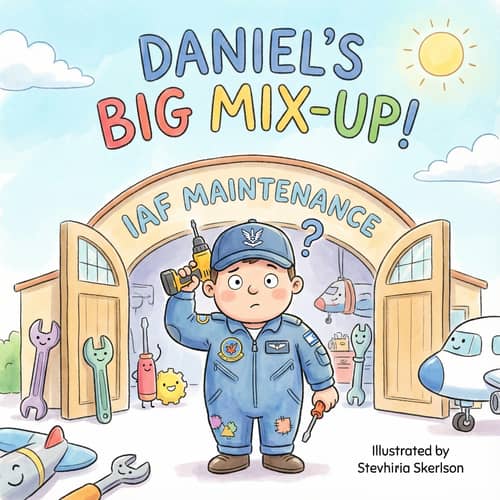Funny Israeli Air Force Soldier Children's Book Cover