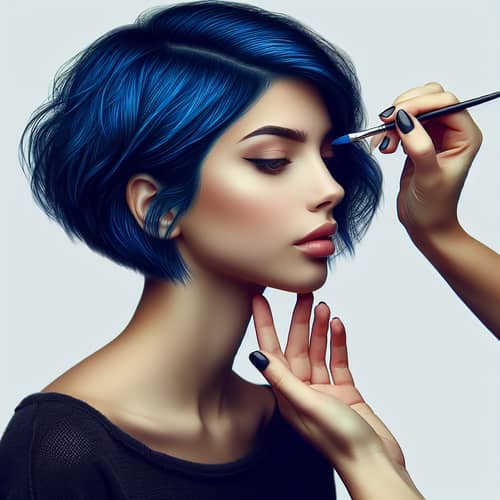 Girl with Deep Blue Hair - Stunning Imagery
