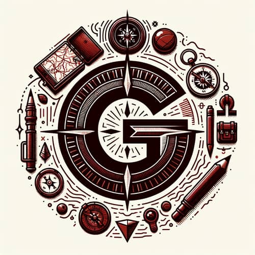 Simple Icon Featuring the Letter G in Dark Red Color
