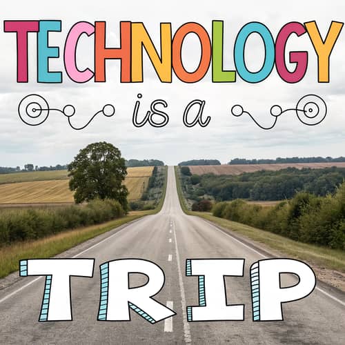 Technology is a Trip Coloring Page