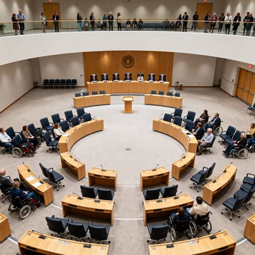 Accessible Plenary Hall Design with 50 Seats Accessible Plenary Hall Design with 50 Seats