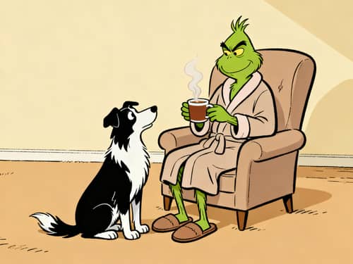 Grinch in Ligne Claire Style Comic Art Grinch in Ligne Claire Style Comic Art