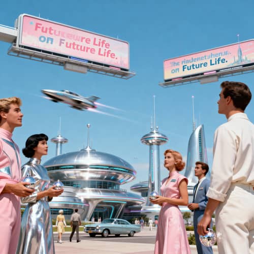 Retro-Futurist World Inspired by 1950s Sci-Fi Retro-Futurist World Inspired by 1950s Sci-Fi