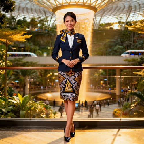 Singapore Airlines Stewardess at Changi Airport Singapore Airlines Stewardess at Changi Airport