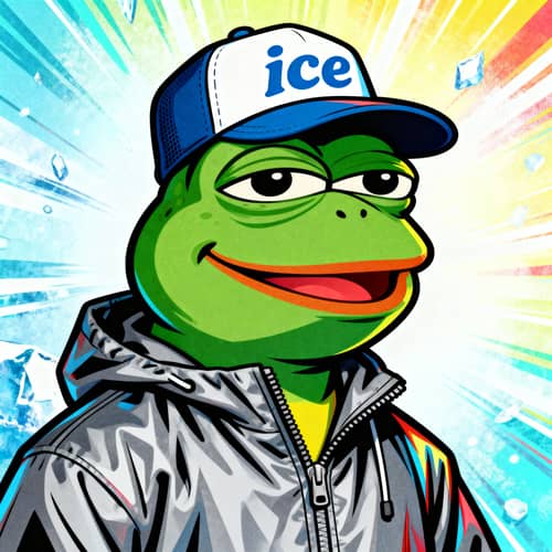 Ice Pepe Meme in Windbreaker and Hat Ice Pepe Meme in Windbreaker and Hat
