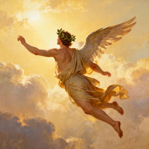 Greek God Soaring Skyward: A Mythical Perspective Greek God Soaring Skyward: A Mythical Perspective
