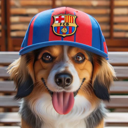 Soccer Team Dog Cap | Popular Spanish City | Blue & Red