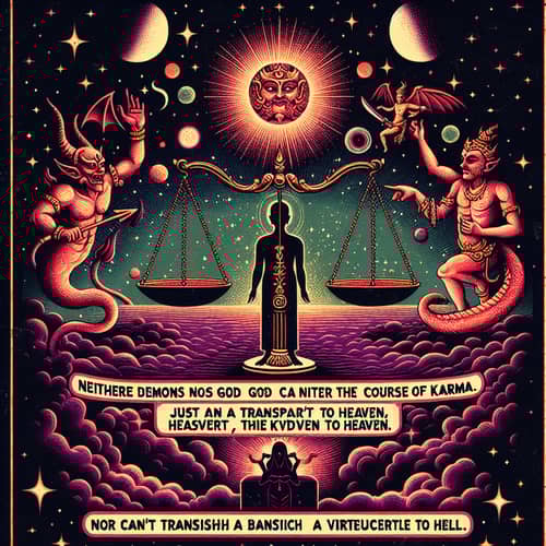 Cosmic Balance of Karma and Judgment by Supreme Deity