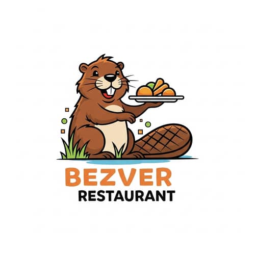 Beaver-Themed Restaurant Logo Design