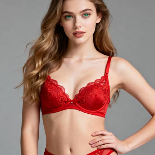 Elegant Red Lingerie Photo Shoot Elegant Red Lingerie Photo Shoot