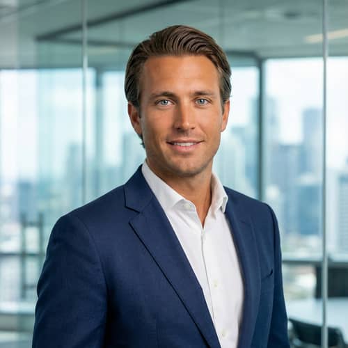 Caucasian CEO Portrait: Mid-30s with Blue Eyes Caucasian CEO Portrait: Mid-30s with Blue Eyes