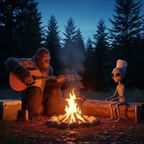 Bigfoot and Alien Campfire Jams