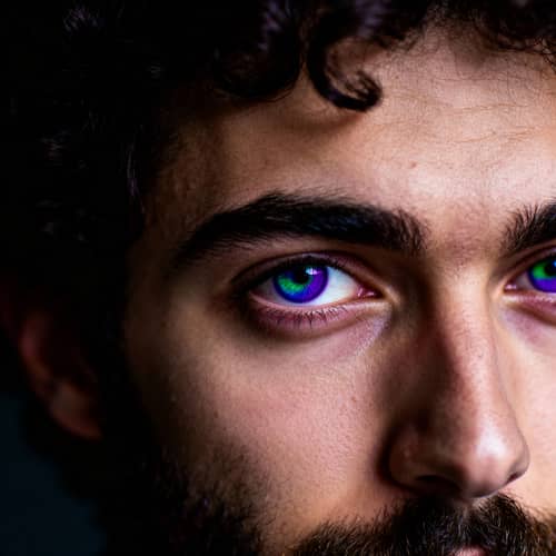 Mysterious Dark-Haired Man with Striking Eyes