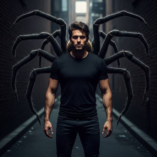 Half Human Half Spider Creature Concept