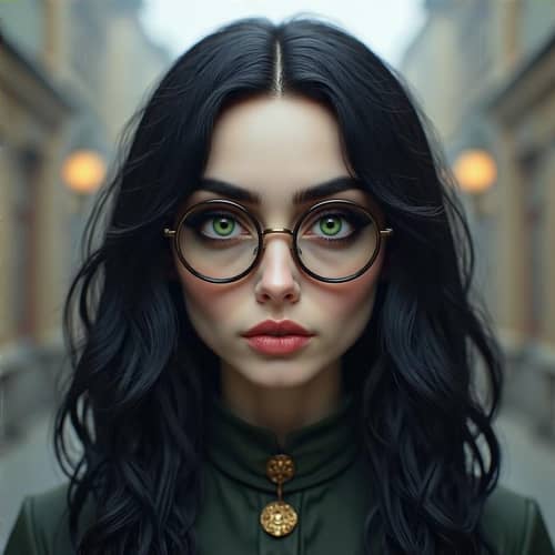 Cinematic Portrait of a Stunning Raven-Haired Beauty