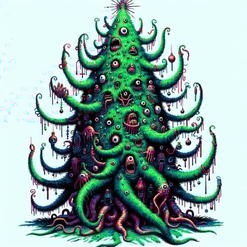 Whimsical Monster Christmas Tree - Unique Holiday Decor