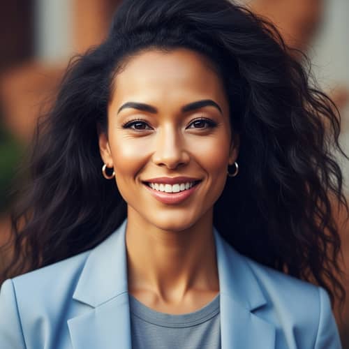 Vibrant Multiracial Woman with Warm Complexion