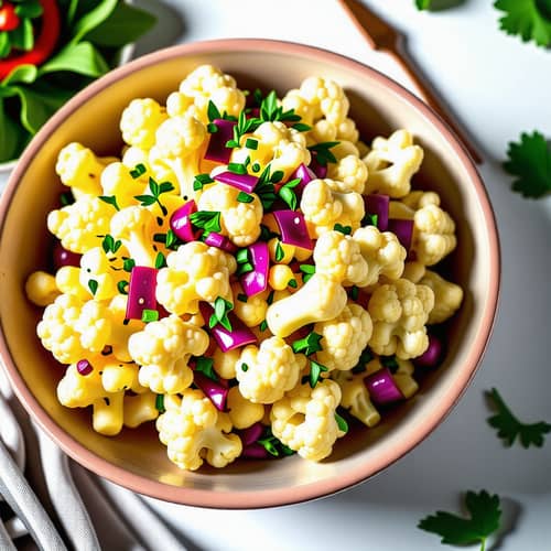 Colorful Cauliflower 'Potato' Salad | Food Photography Shoot