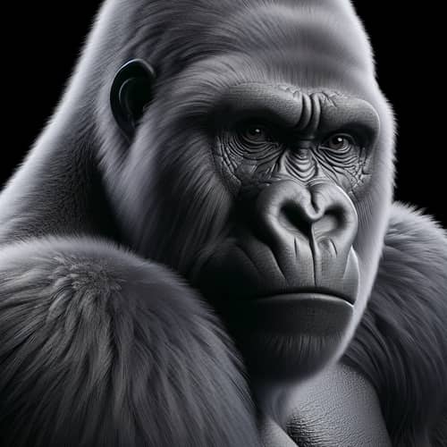 Digital Render of Gentle-Eyed Silverback Gorilla