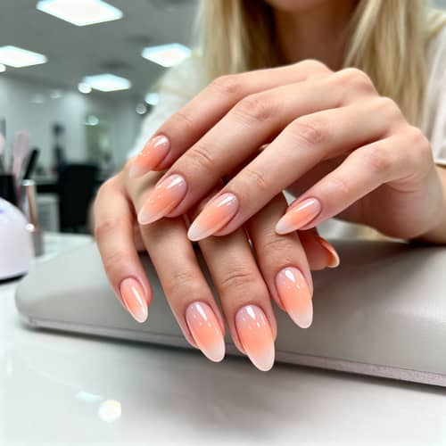 Pastel Peach Gel Nails for Elegant Looks Pastel Peach Gel Nails for Elegant Looks