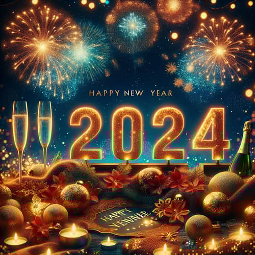 Celebrate 2024 with Festive Lights & Hope - New Year Cheer