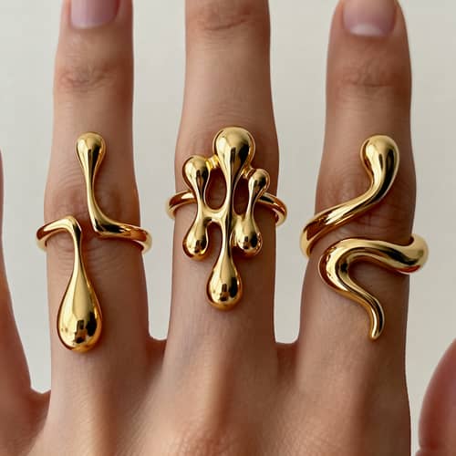 Organic Gold Ring Design - Art Jewelry