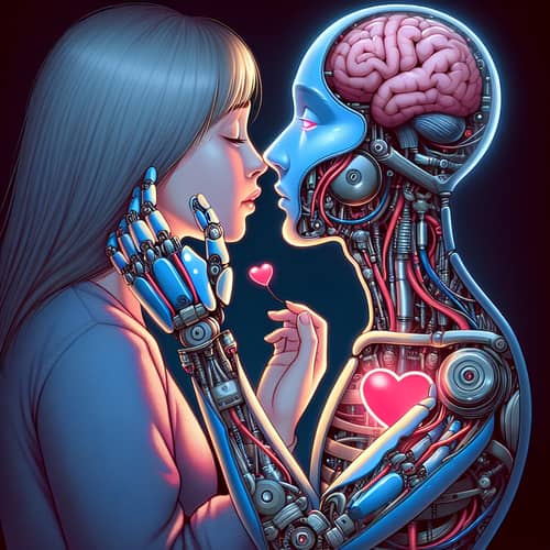 Love Between Human Girl and AI Robot Boy