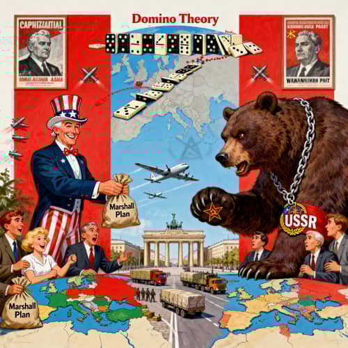 Cold War Cartoon: USA vs. USSR in Detail Cold War Cartoon: USA vs. USSR in Detail